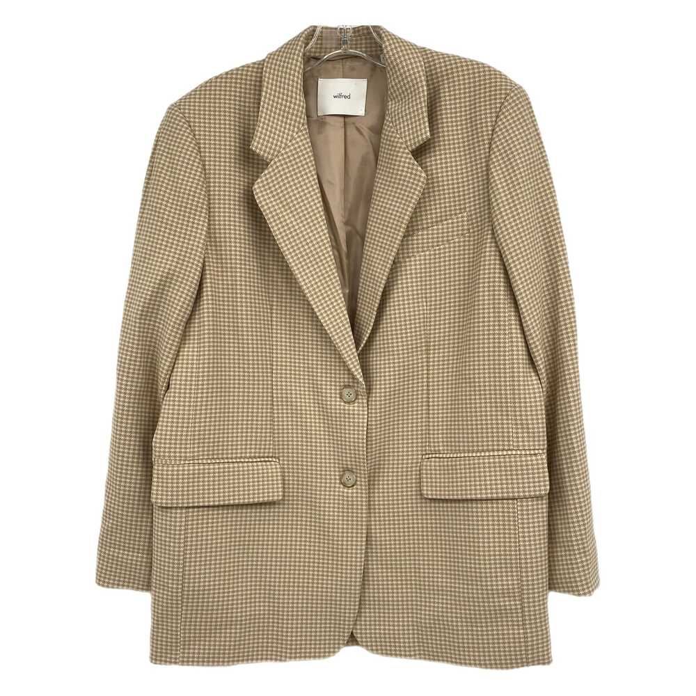 Wilfred Tan Beige Houndstooth Blazer | Womens S